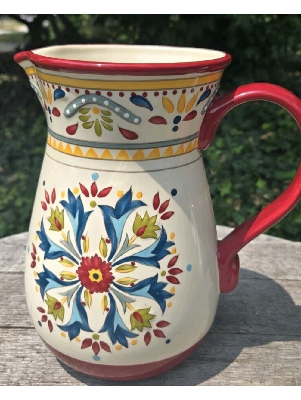Sevilla by Bobby Flay Pitcher 107 OZ. 9.75" Tall Colorful Discontinued 2018
